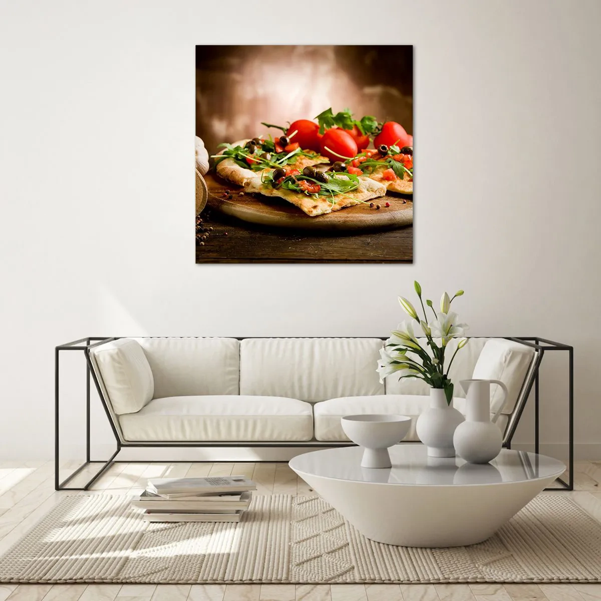 Schilderen op glas - Recht uit de oven en uit de tuin - 60x60 cm