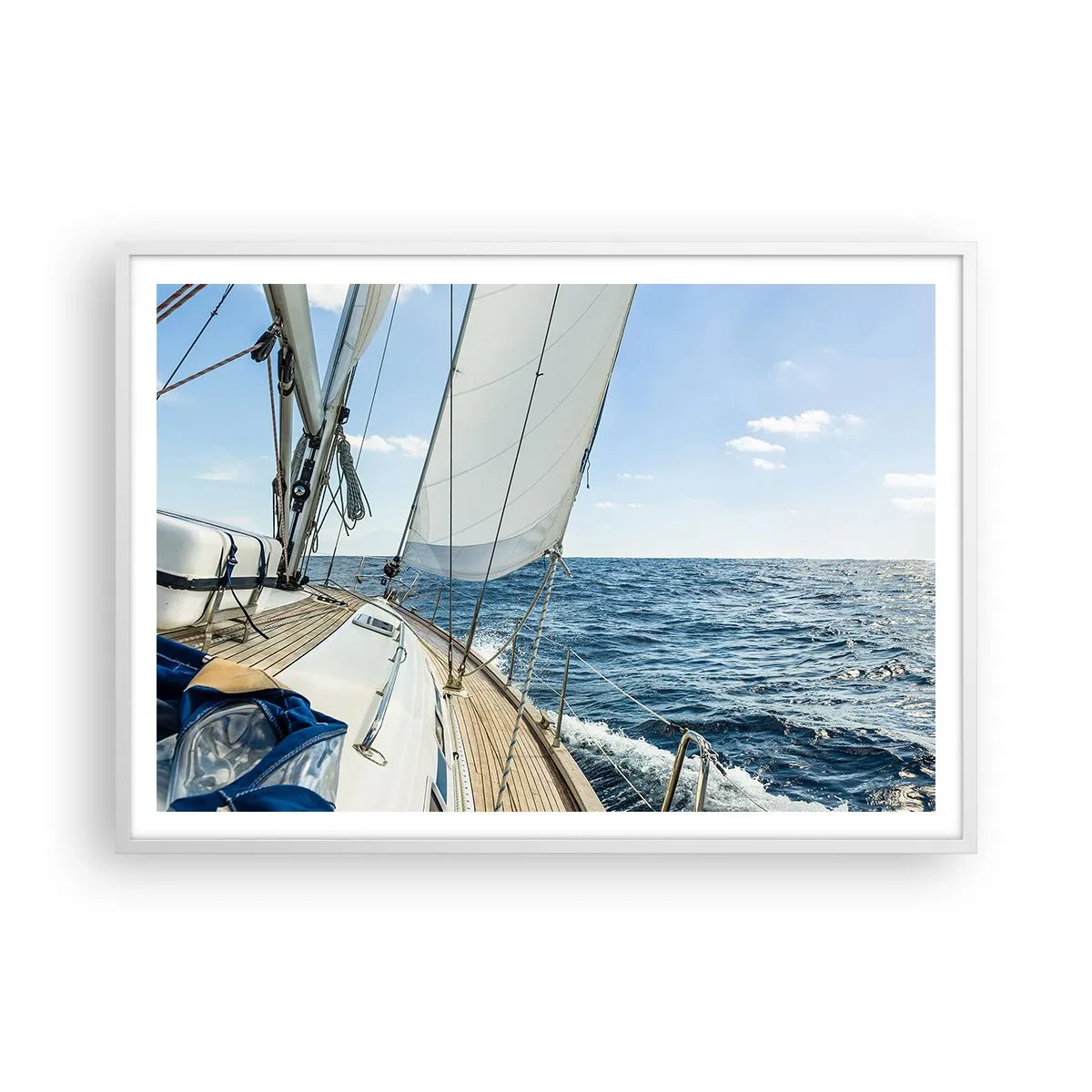 Poster in een witte lijst - Ahoi, avontuur - 100x70 cm