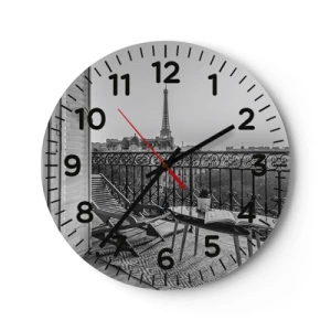 Wandklok - Klok - Parijs' namiddag - 30x30 cm