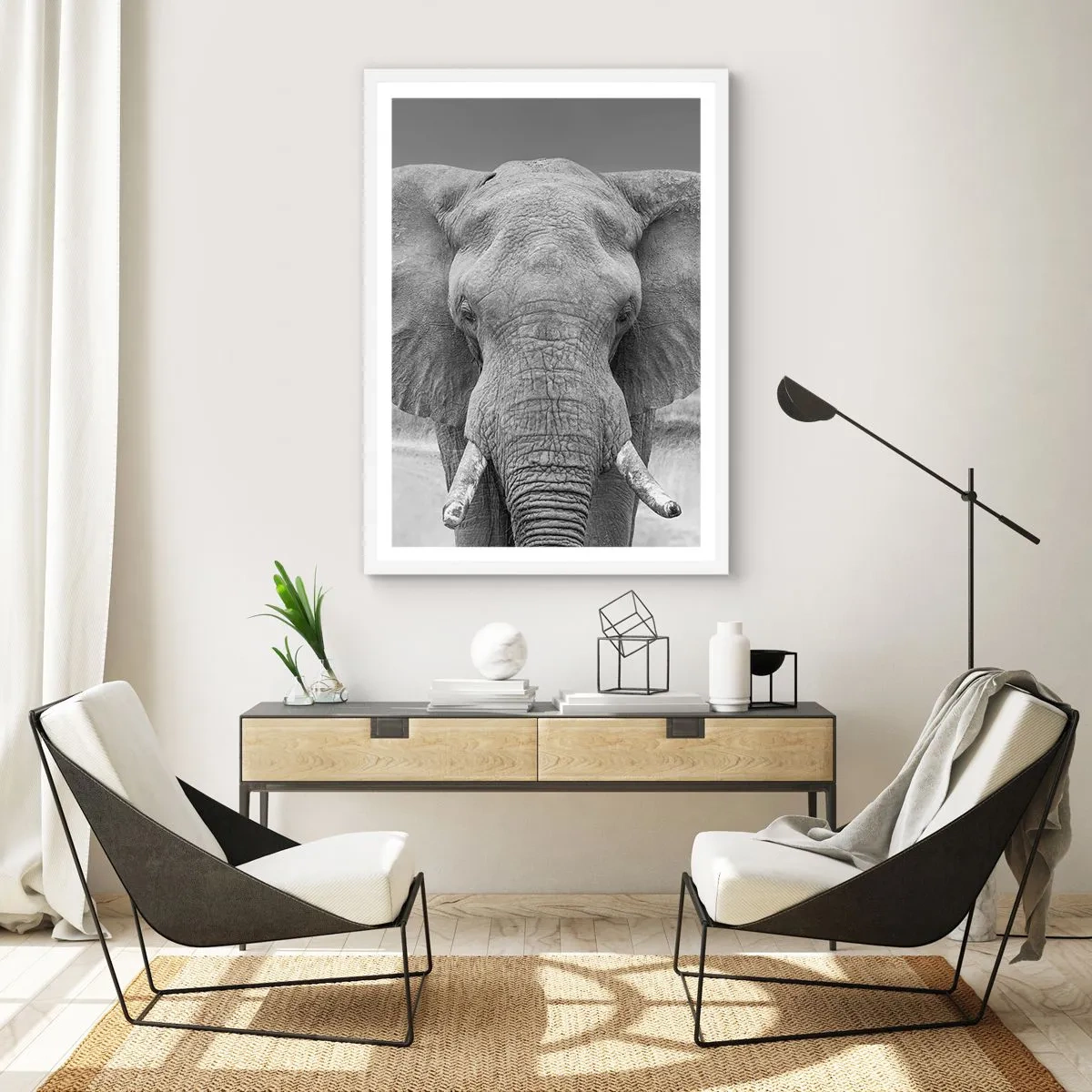 Poster in een witte lijst - Welkom in mijn wereld - 30x40 cm