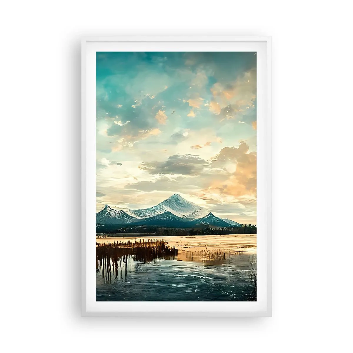 Poster in een witte lijst - Onder bescherming van de hemel - 61x91 cm