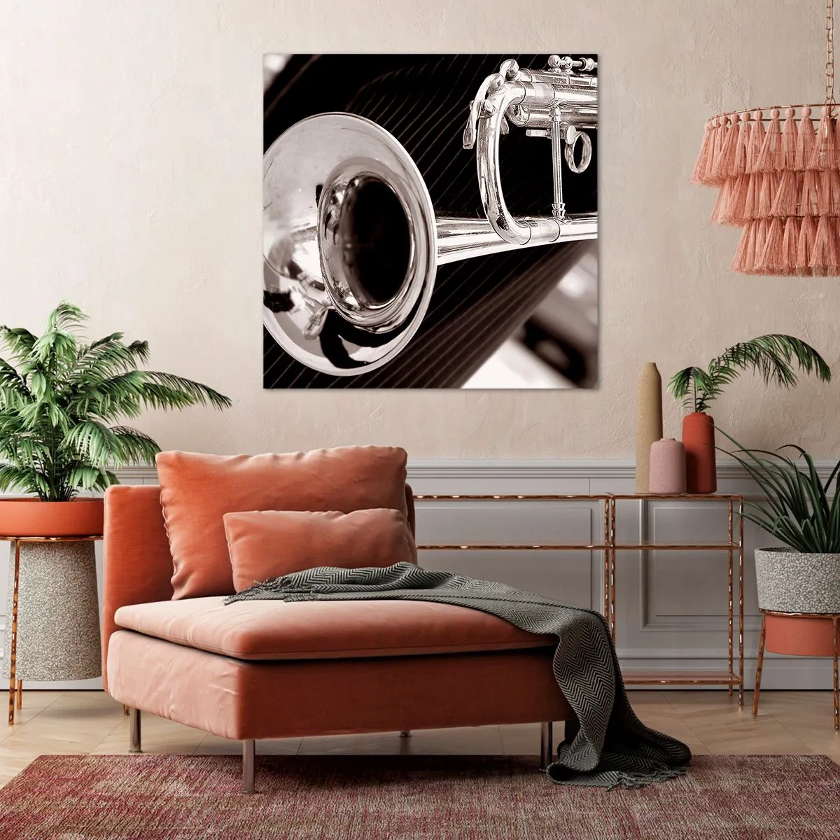 Schilderen op canvas - Een muzikale reis naar de jaren 30 - 70x70 cm