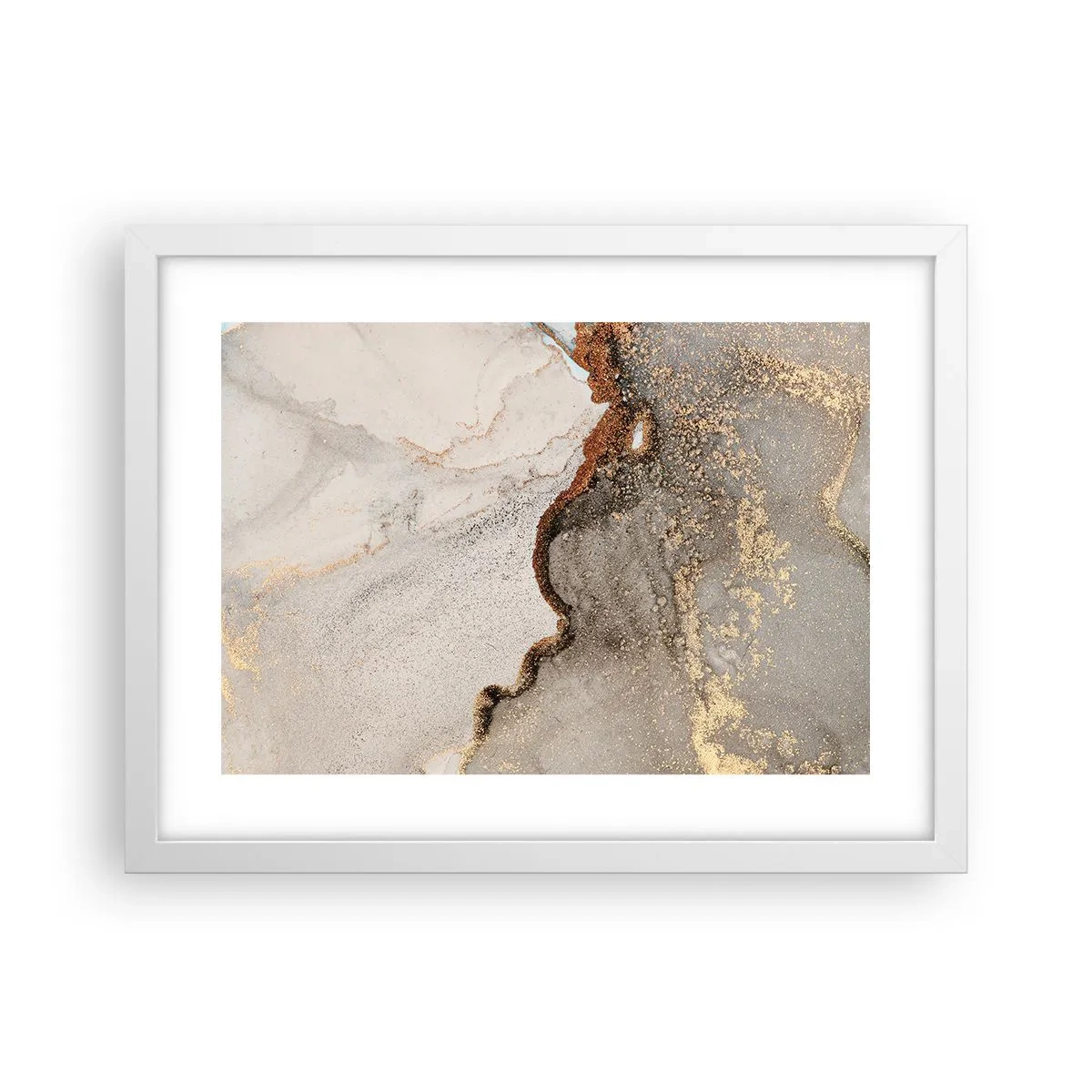 Poster in een witte lijst - Op de grens van kleuren - 40x30 cm