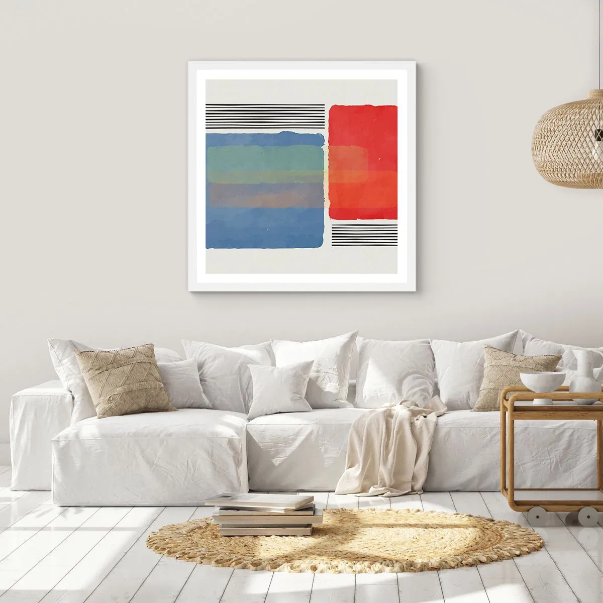 Poster in een witte lijst - De geest en de letter van de geometrie - 40x40 cm