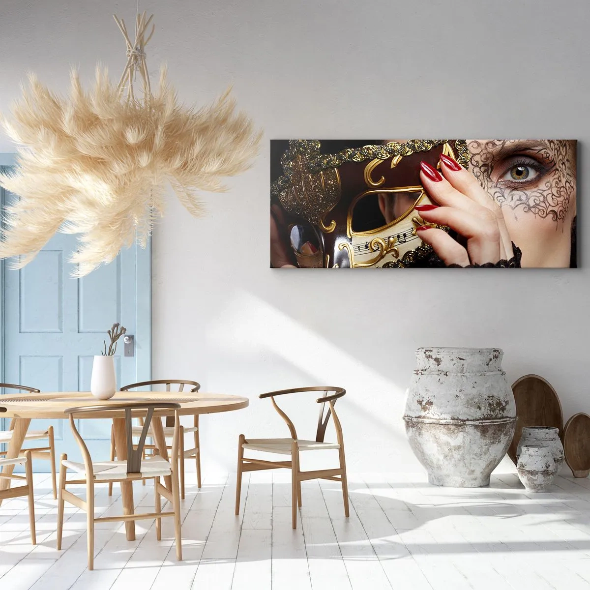 Schilderen op canvas - Mijn wereld is barok - 90x30 cm