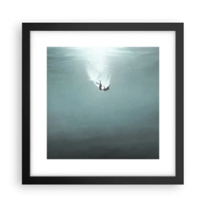 Poster in een zwarte lijst - In de armen van de oceaan - 30x30 cm