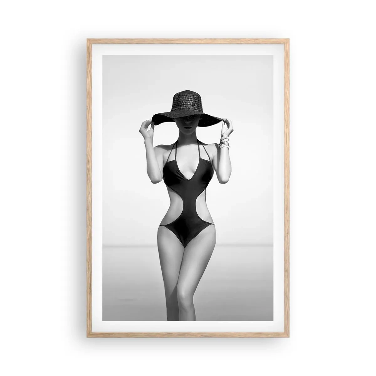 Een poster in een licht eiken lijst - Mijn naam is: Elegantie - 61x91 cm