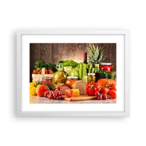 Poster in een witte lijst - Gerookt, gebakken en gemarineerd - 40x30 cm