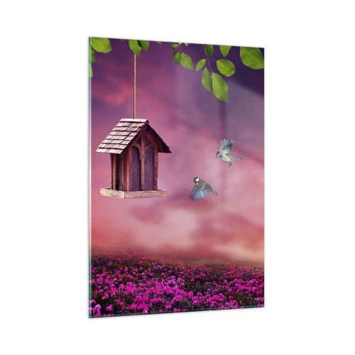 Schilderen op glas - Uitnodiging voor het avondeten - 50x70 cm