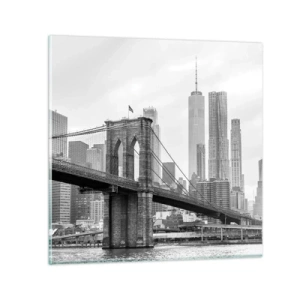 Schilderen op glas - New Yorkse sfeer - 70x70 cm