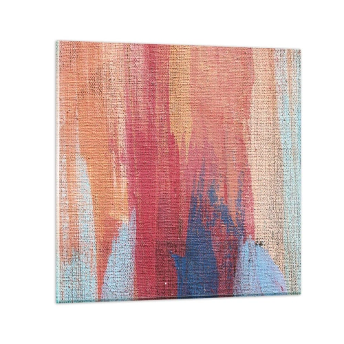 Schilderen op glas - Ren door de regenboog - 40x40 cm