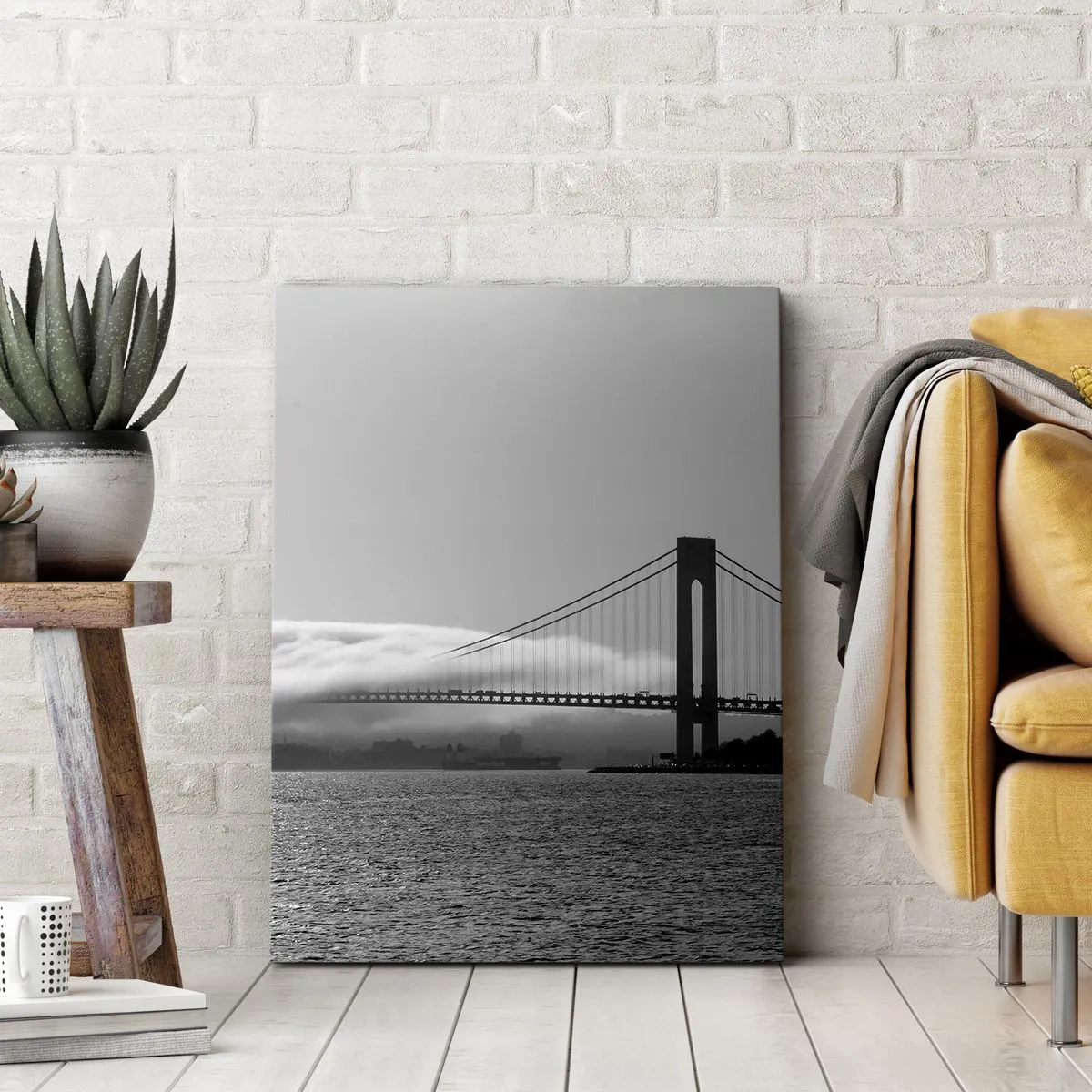 Schilderen op canvas - Vaar door de Golden Gates - 80x120 cm
