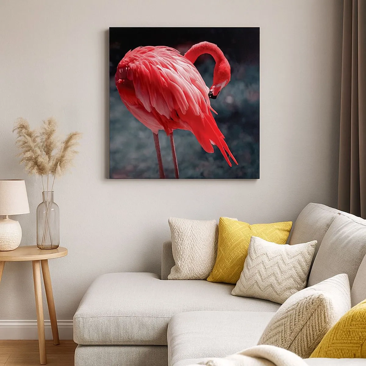 Schilderen op canvas - Een karmozijnrood gedicht van de natuur - 30x30 cm