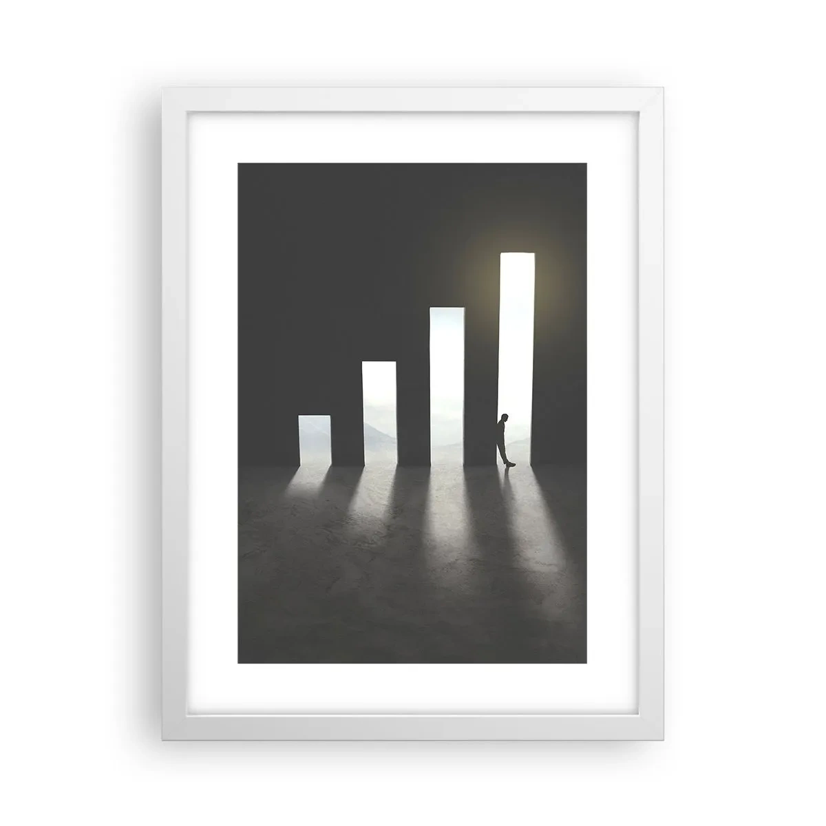 Poster in een witte lijst - Succes - impressie - 30x40 cm