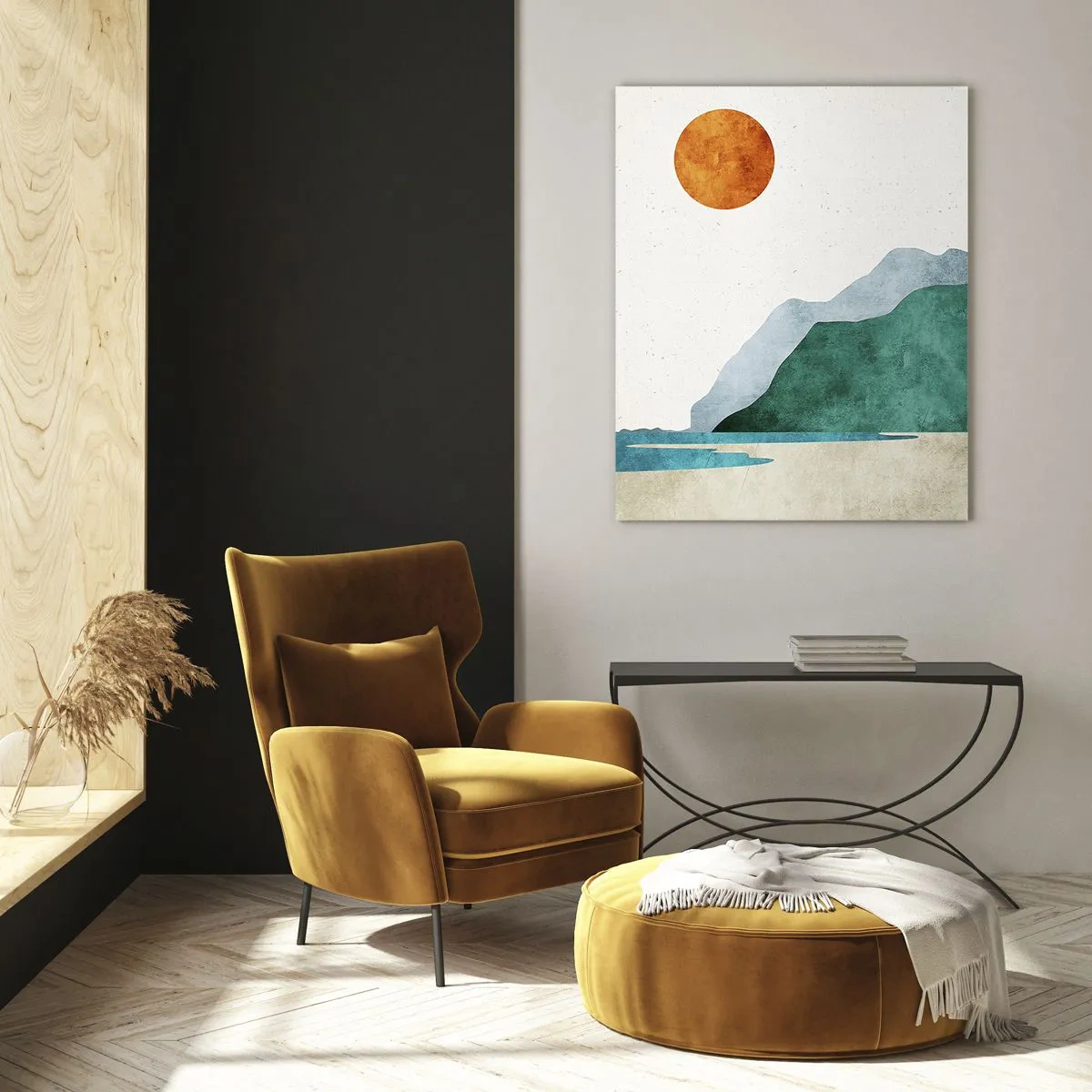 Schilderen op glas - Landschap zoals het hoort te zijn - 50x70 cm