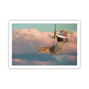 Poster - Plezier in de wolken - 91x61 cm