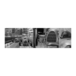 Fotobehang Monster Premium Sand - Lang geleden in Monte Carlo - Automobiel, Race, Vintage - 100x30 cm