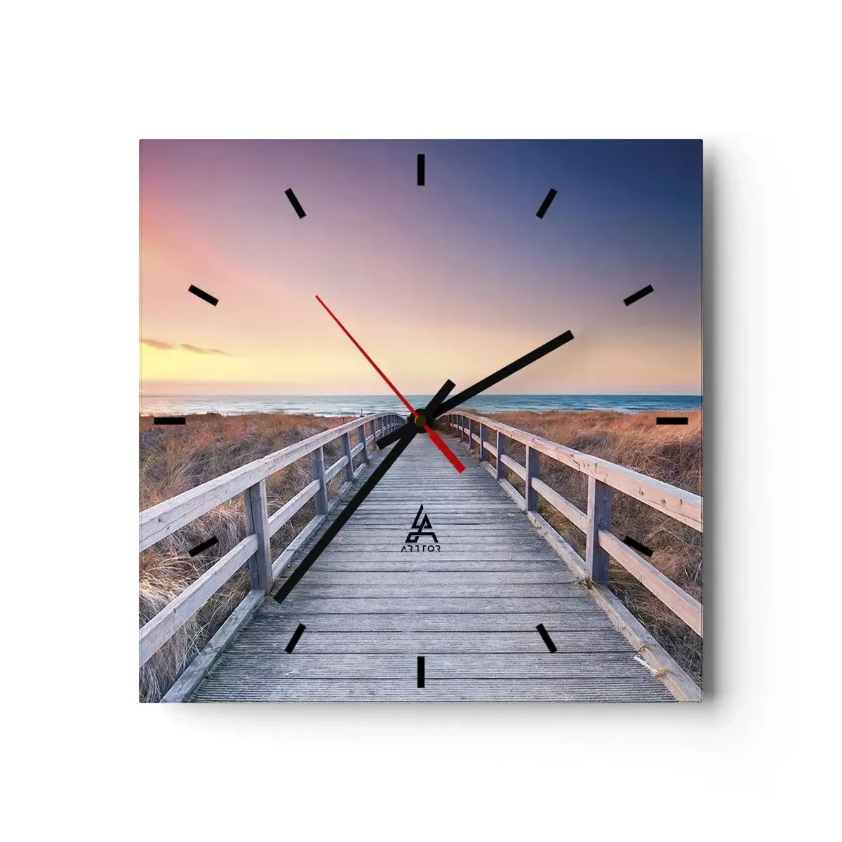 Wandklok - Klok - Baltische avond aurora - 30x30 cm