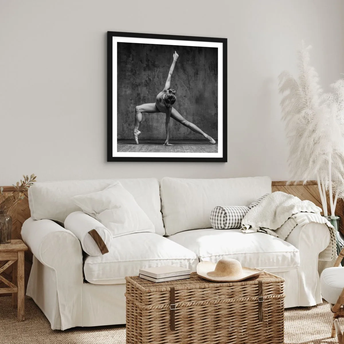 Poster in een zwarte lijst - Het ideaal van balans - 40x40 cm