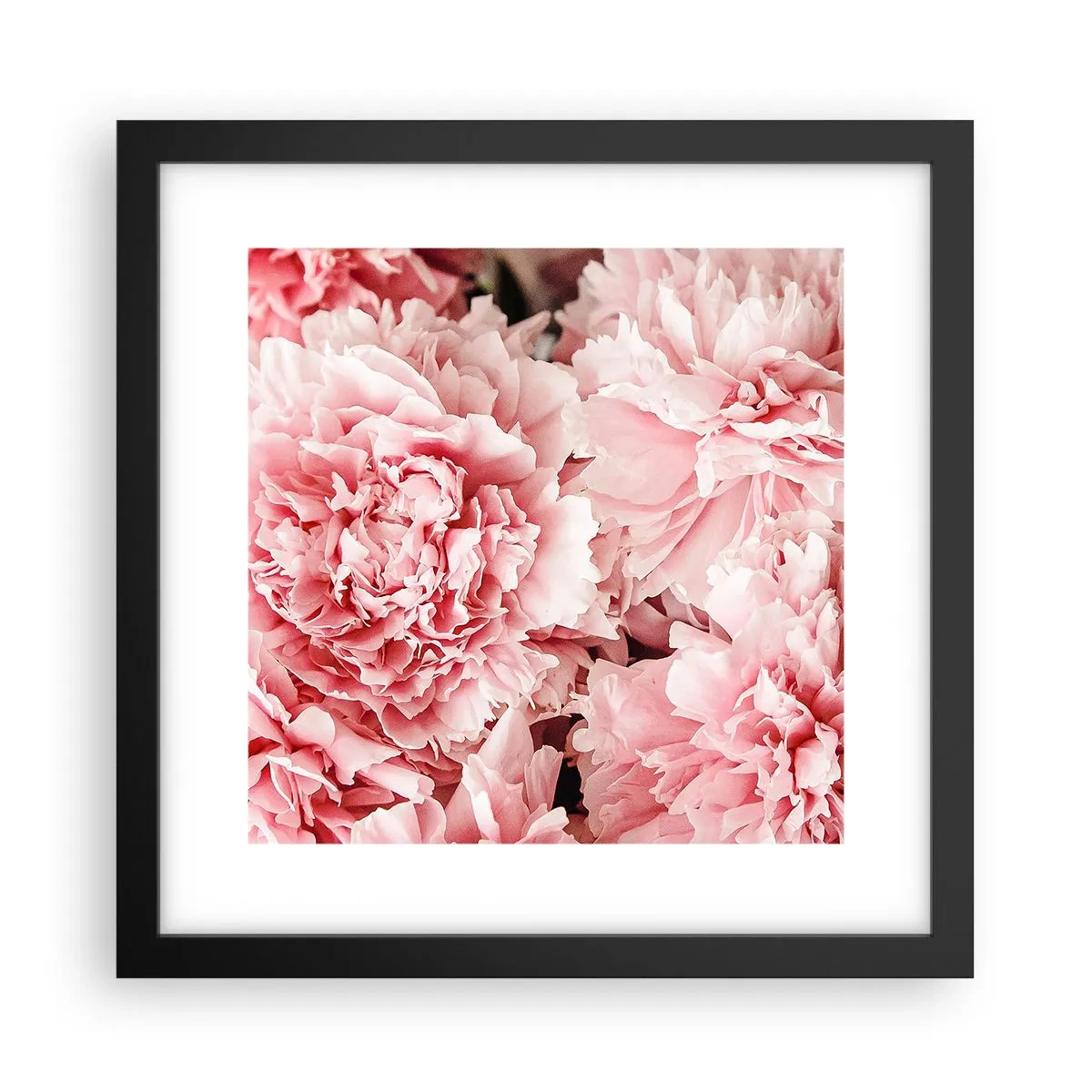 Poster in een zwarte lijst - Roze droom - 30x30 cm