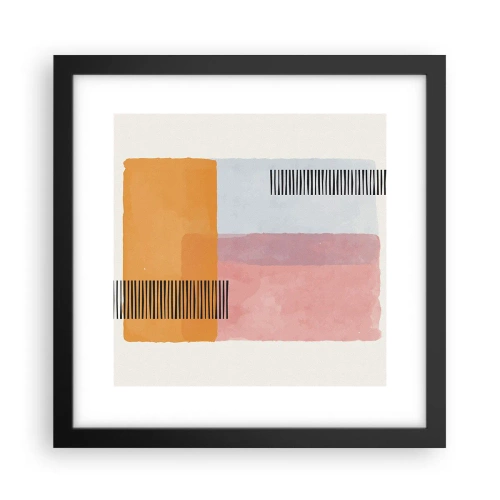 Poster in een zwarte lijst - Van hoek tot hoek - 30x30 cm