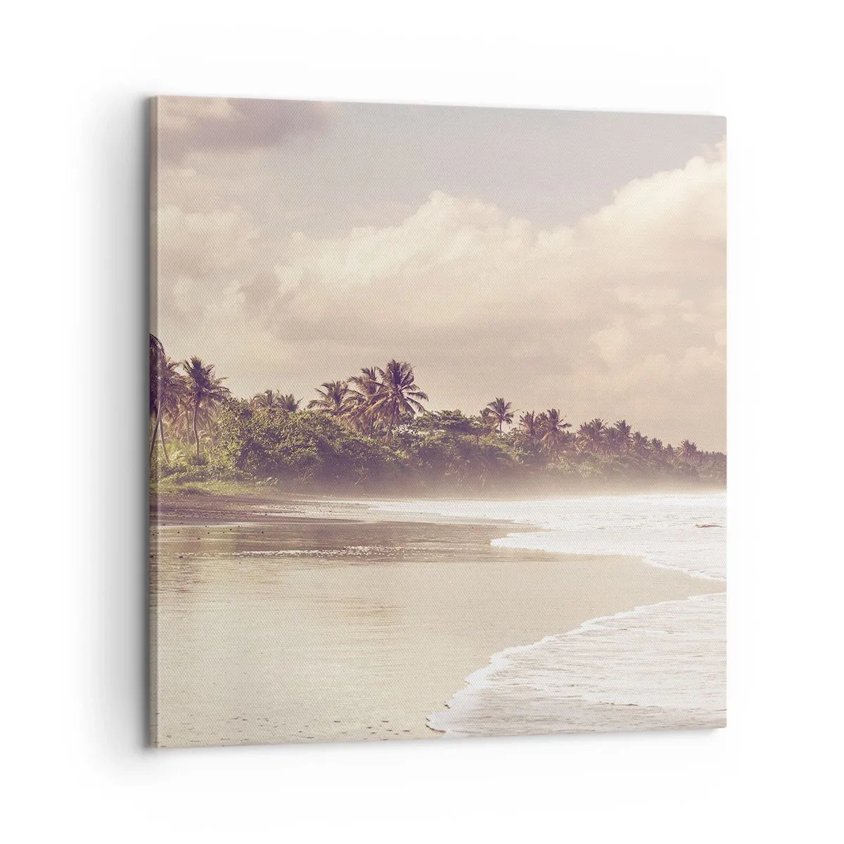 Schilderen op canvas - De streling van de golven - 60x60 cm