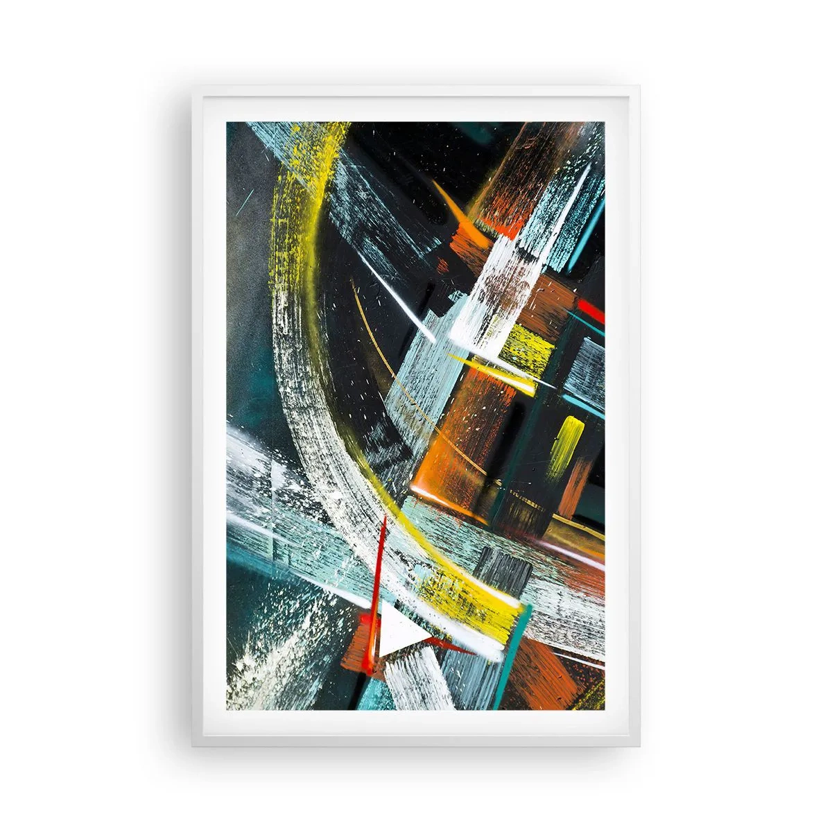 Poster in een witte lijst - De energie van beweging - 61x91 cm