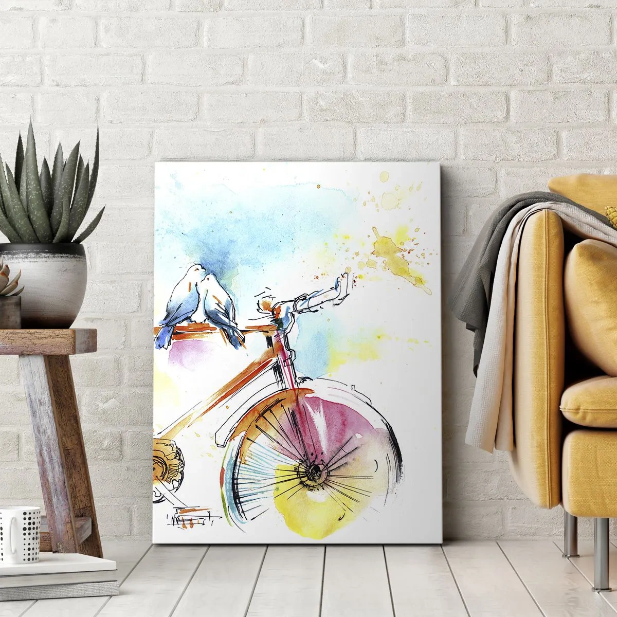 Schilderen op canvas - Fietsen voor twee - 50x70 cm