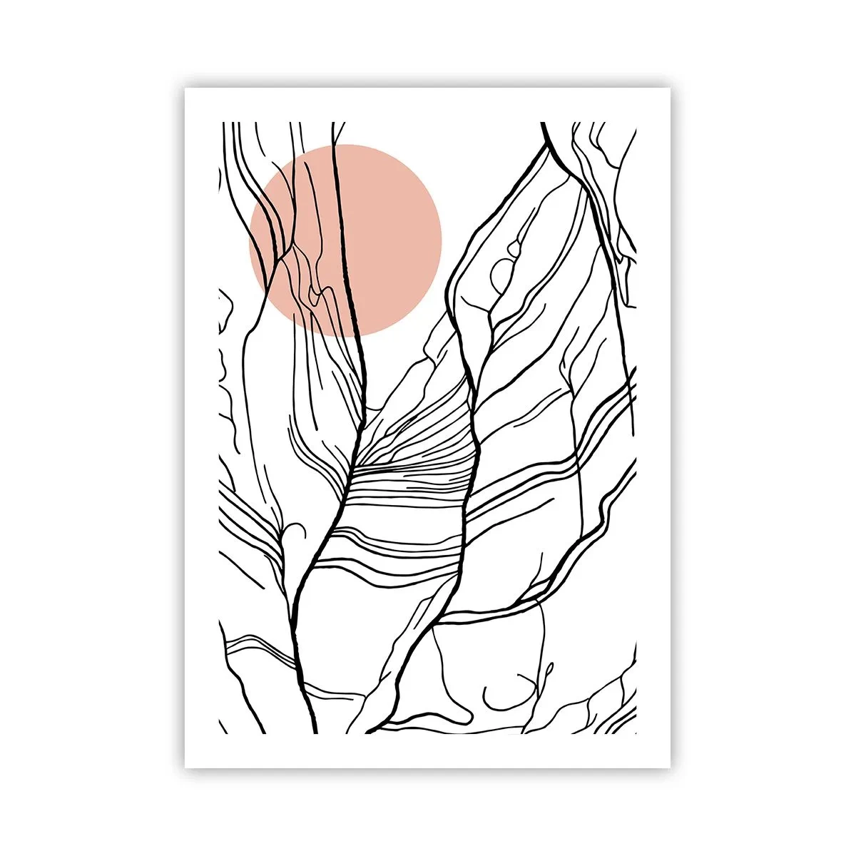Poster - In een web van twijgen - 50x70 cm