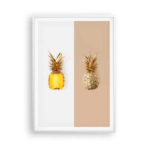Poster in een witte lijst - Ananas voor ons - 70x100 cm
