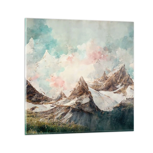 Schilderen op glas - Rotsbladen - 30x30 cm