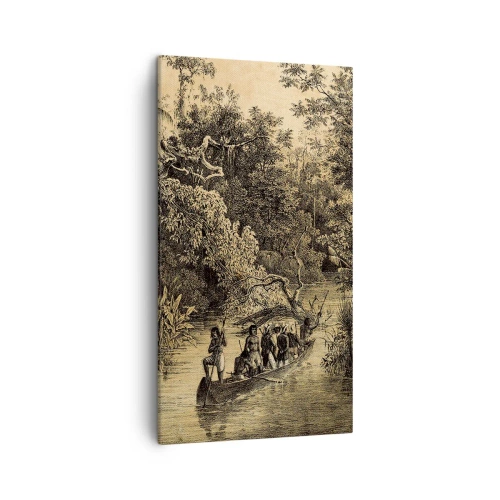 Schilderen op canvas - Expeditie naar de bron - 45x80 cm