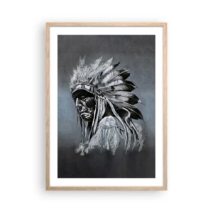 Een poster in een licht eiken lijst - Keer terug naar de wortels - 50x70 cm