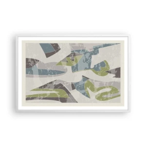 Poster in een witte lijst - Compositie achter het glas - 91x61 cm