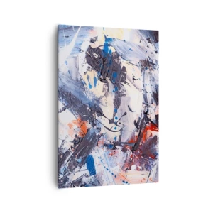 Schilderen op canvas - Gekke dans van abstractie - 70x100 cm