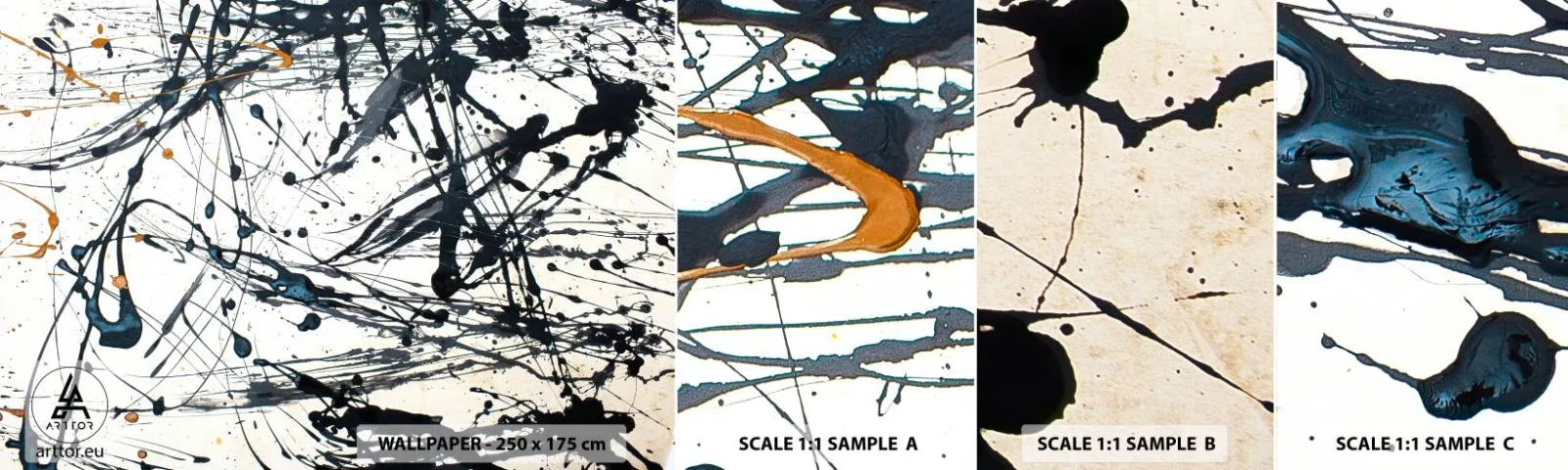 Fotobehang Staaltje Standard Eco - Expressionistische abstractie - Abstractie, Deel, Artistiek - 100x30 cm