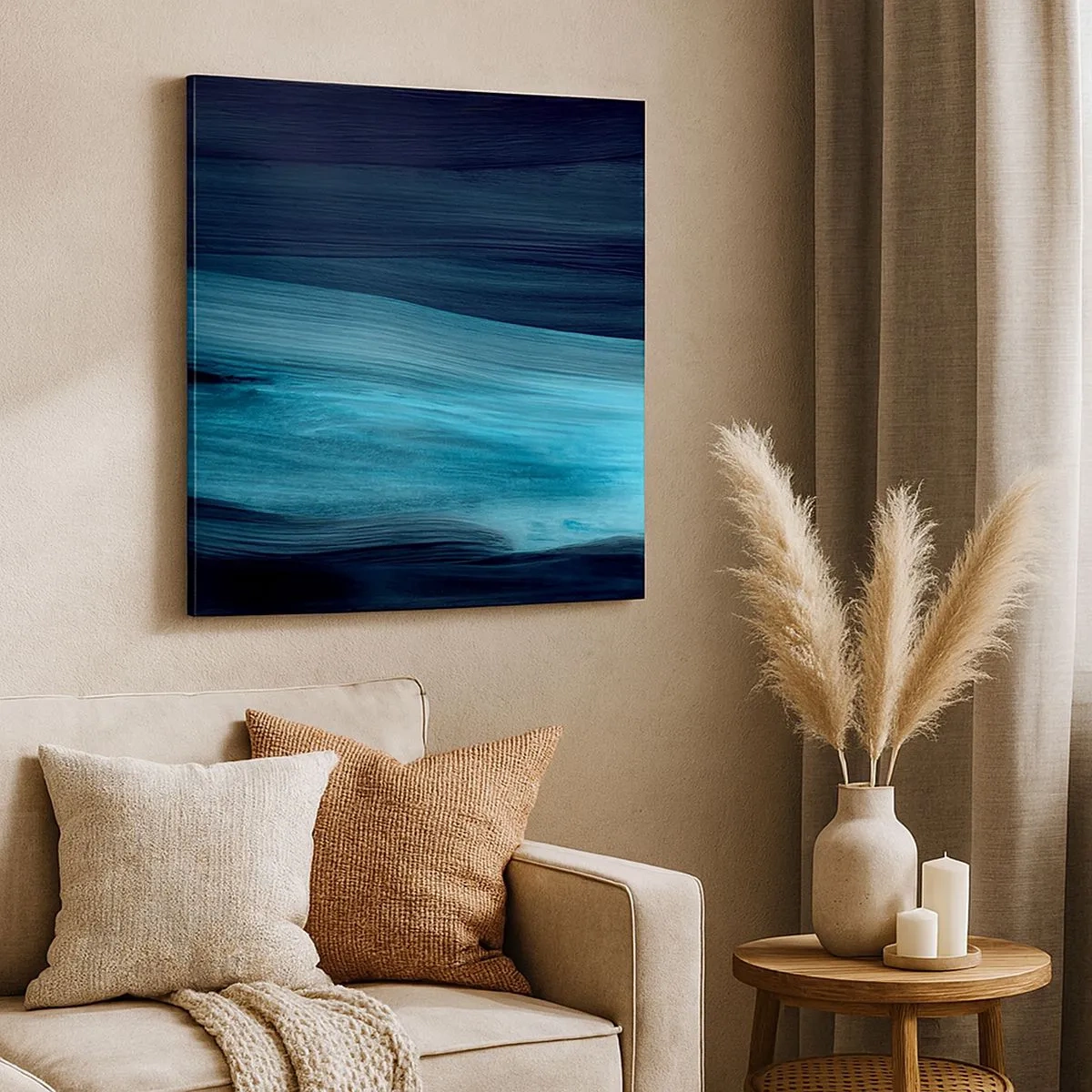 Schilderen op canvas - Ga met de stroom mee - 30x30 cm