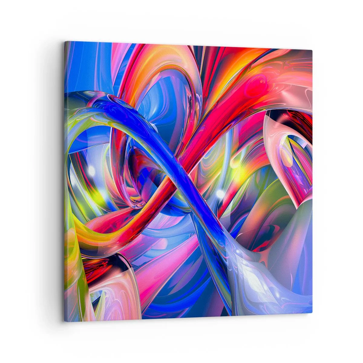 Schilderen op canvas - Een dans van kleuren - 50x50 cm