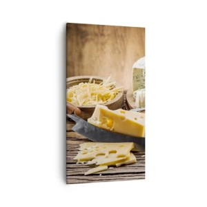 Schilderen op canvas - Glimlach naar de kaas - 55x100 cm