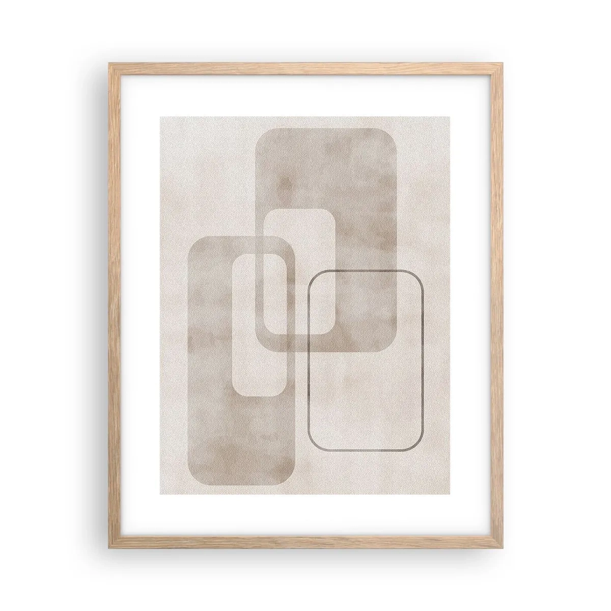 Een poster in een licht eiken lijst - Geometrische voeg - 40x50 cm