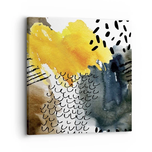 Schilderen op canvas - Een ontmoeting van de elementen - 30x30 cm