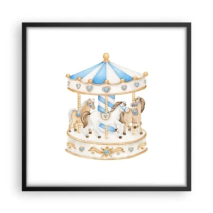 Poster in een zwarte lijst - Zoete jeugd - 50x50 cm