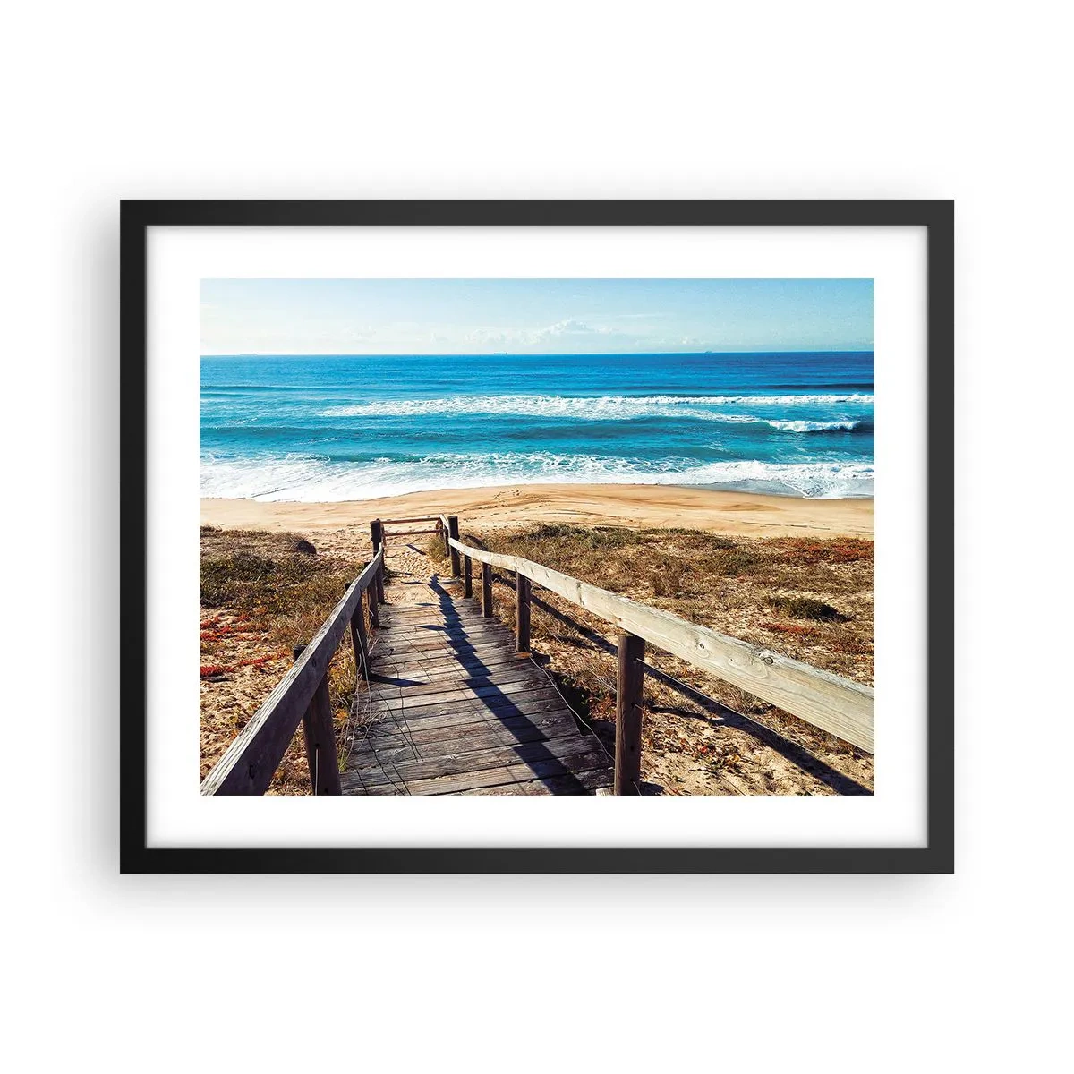 Poster in een zwarte lijst - Loop maar! - 50x40 cm