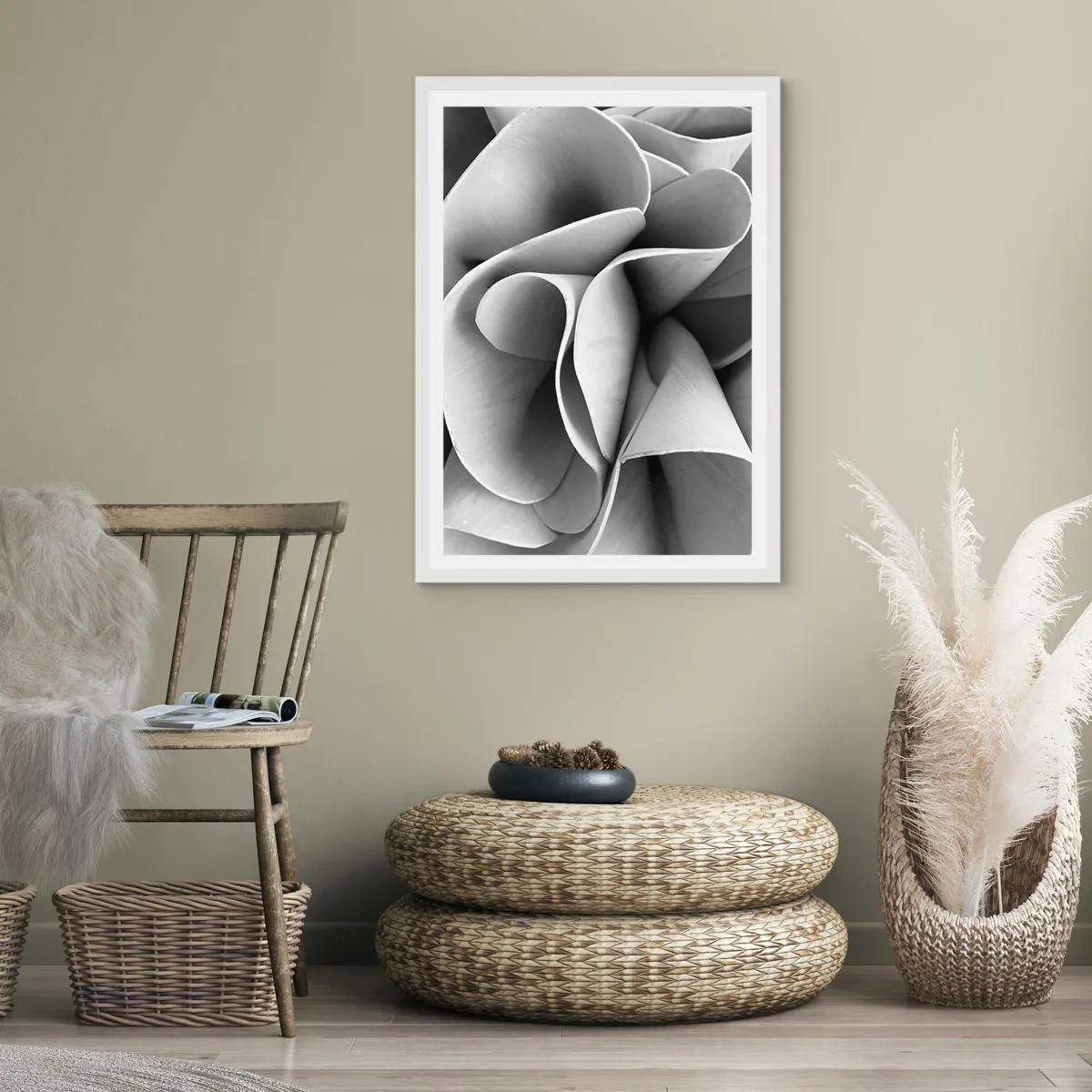 Poster in een witte lijst - Het gebeurt in de ruimte - 70x100 cm