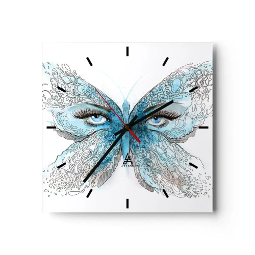 Wandklok - Klok - Eros pimpelmees - 30x30 cm