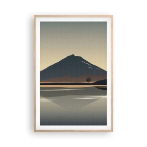 Een poster in een licht eiken lijst - Spiegelreflectie - 61x91 cm