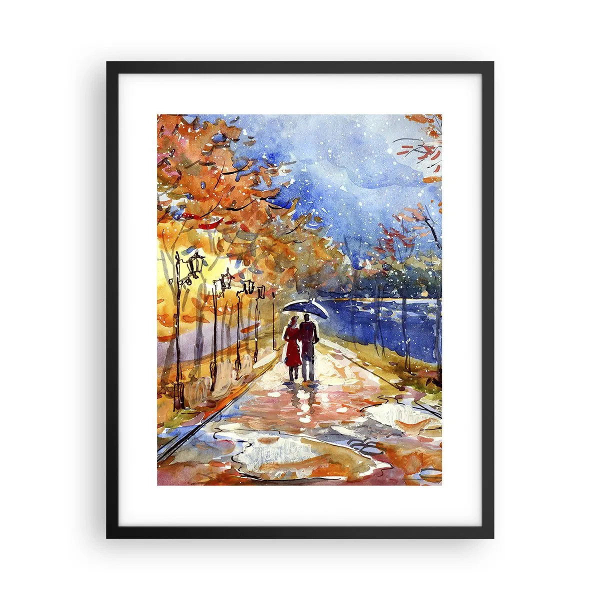 Poster in een zwarte lijst - Samen tot de grens van de tijd - 40x50 cm