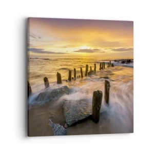 Schilderen op canvas - De rauwe schoonheid van de Oostzee - 40x40 cm