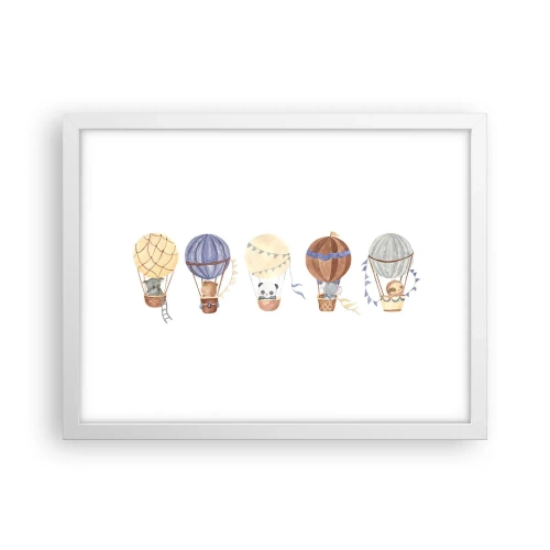 Poster in een witte lijst - Vrienden onderweg - 40x30 cm