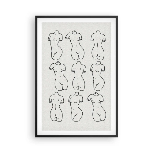 Poster in een zwarte lijst - Alleen Venus - 61x91 cm